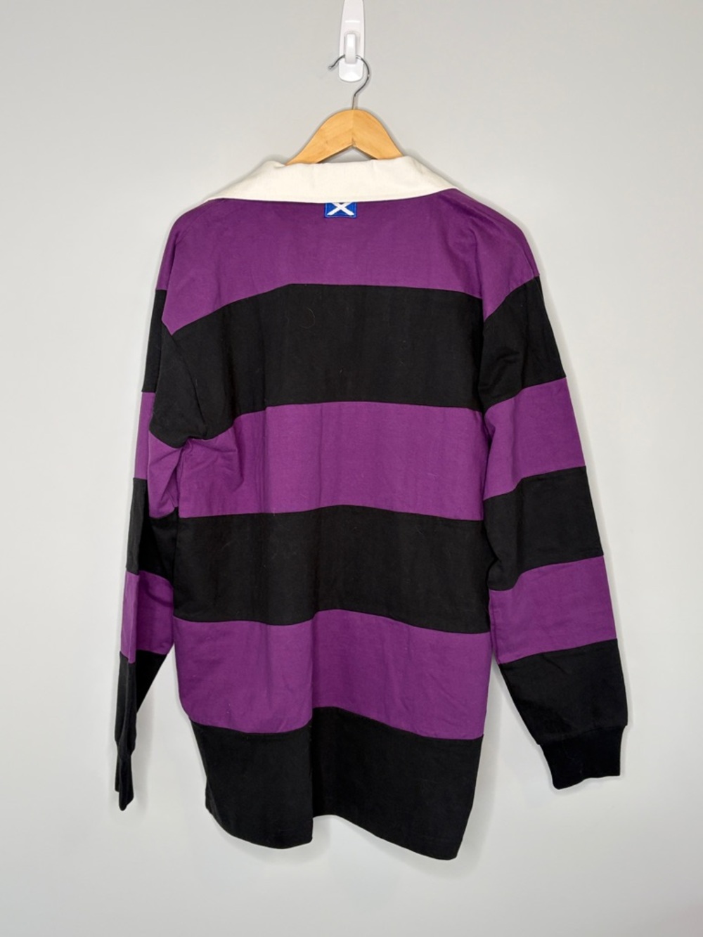 Scotland Long Sleeve Rugby Shirt - Purple & Black - Picture 9 of 9